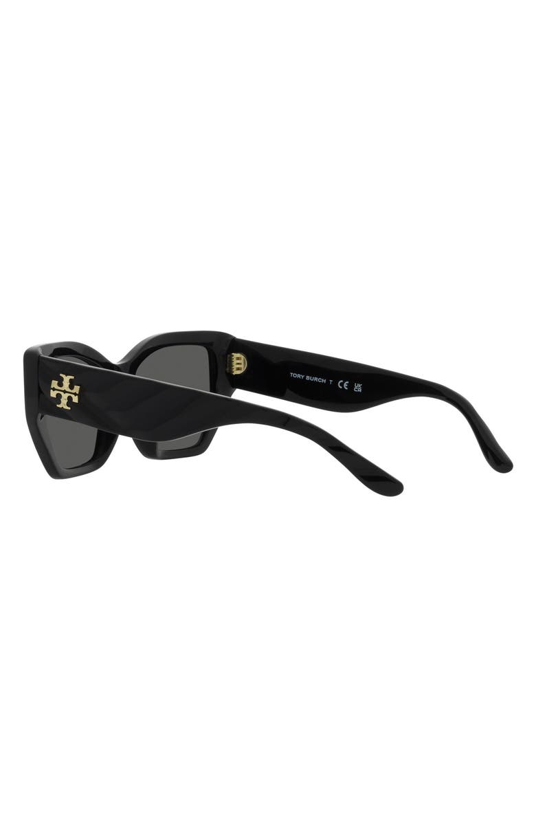 Tory Burch 53mm Rectangular Sunglasses, Alternate, color, 