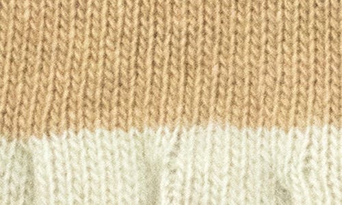 Portolano Colorblock Cashmere Gloves In Neutral