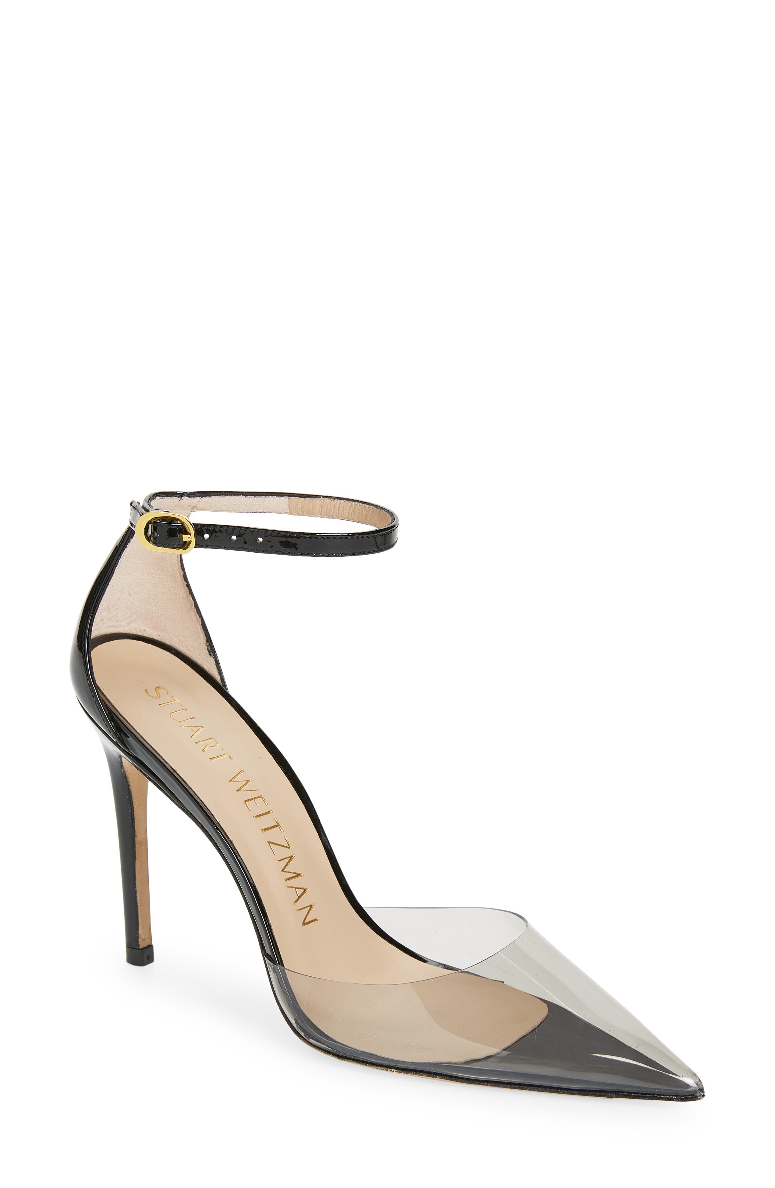 Stuart Weitzman Stuart PVC Pointed Toe Pump, Main, color, 