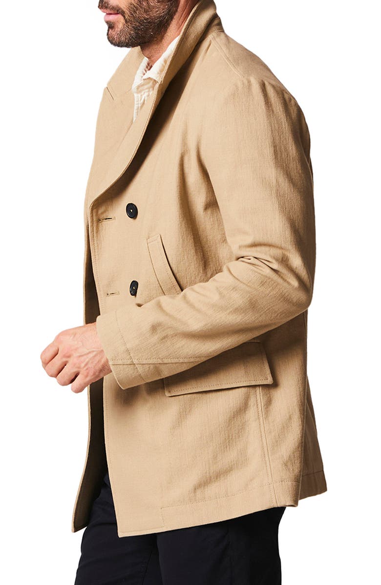 Billy Reid Cotton Canvas Peacoat, Alternate, color, 