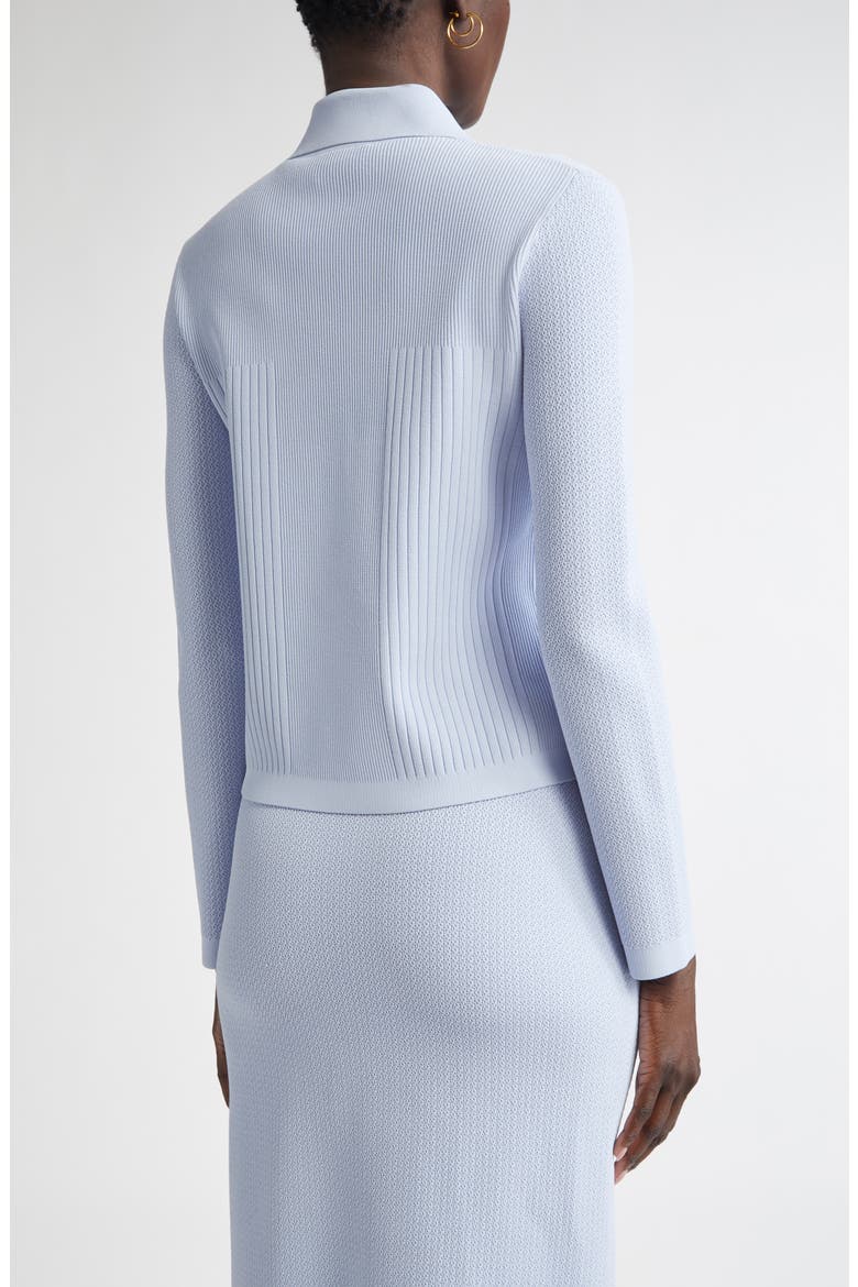 Mixed Stitch Flatback Rib Jacket, Alternate, color, BLUE LAGOON