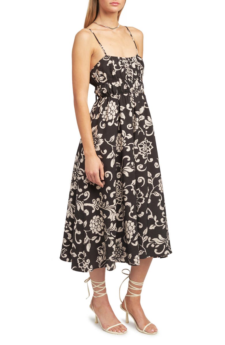 En Saison Carmen Print Sleeveless Midi Dress, Alternate, color,