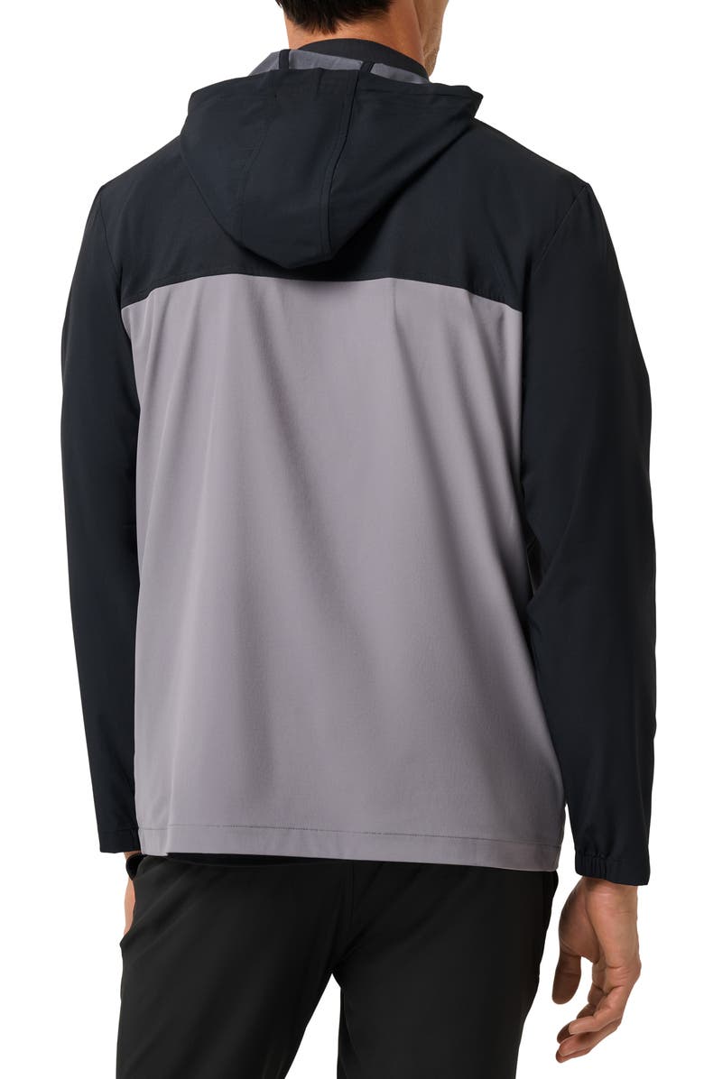 TravisMathew Meridian Quarter Zip Tech Hoodie, Alternate, color, Black