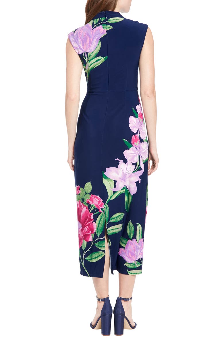 London Times Mock Neck Cap Sleeve Sheath Dress, Alternate, color, 