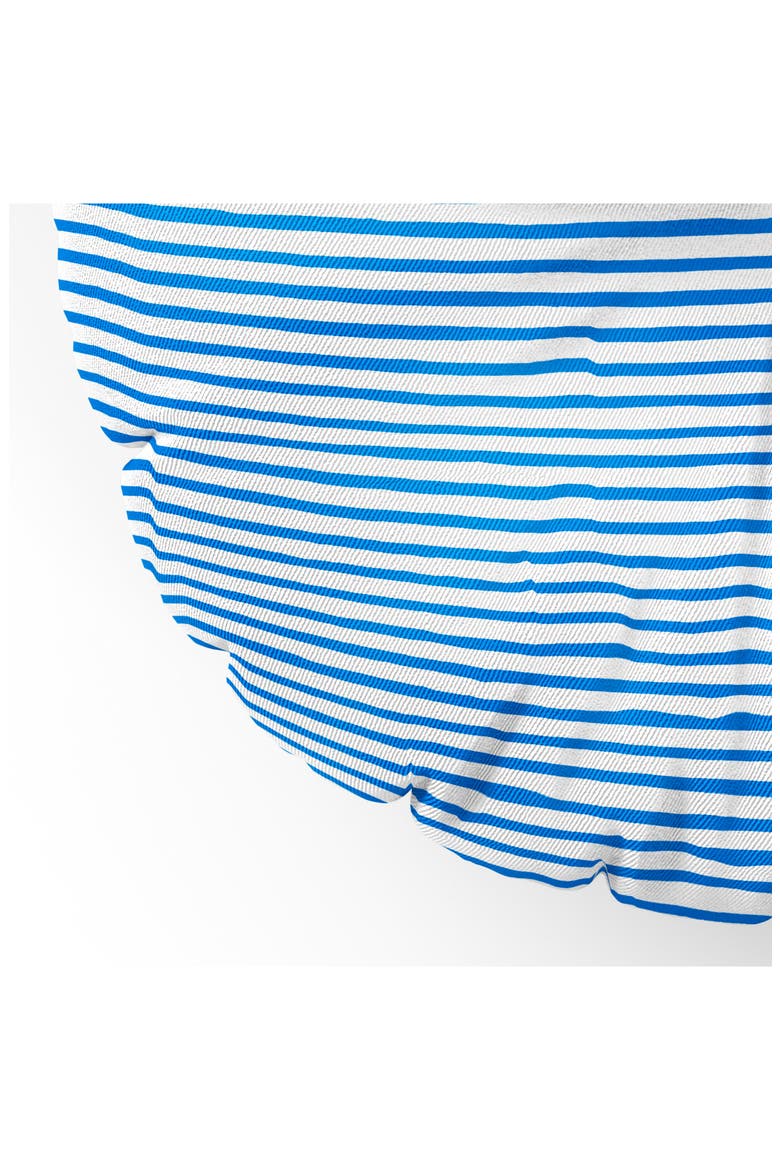 Marker Stripes Floor Pillow, Alternate, color, BLUE/WHITE