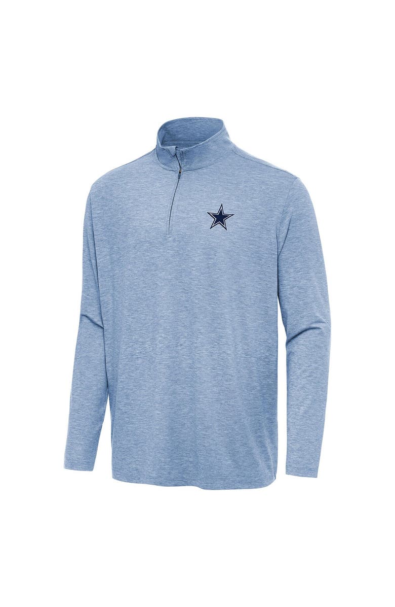 ANTIGUA Men's Antigua  Heather Royal Dallas Cowboys Hunk Quarter-Zip Jacket, Alternate, color, Heather Royal