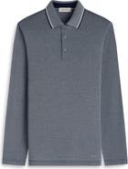 Bugatchi Mercerized Cotton Long Sleeve Polo