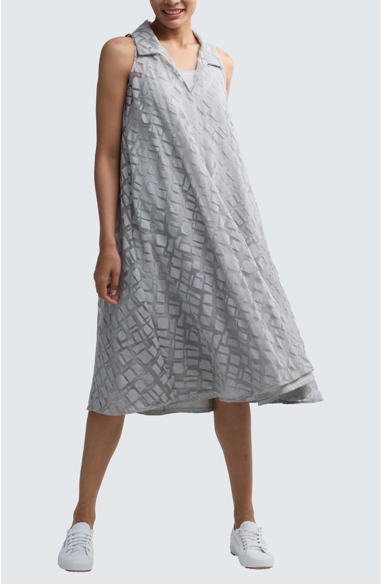 LUUKAA Elune Layered Hybrid Midi Dress, Alternate, color, Ash Grey