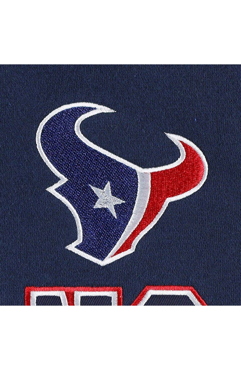STARTER Men's Starter Navy Houston Texans Draft Fleece Raglan Pullover Hoodie, Alternate, color, 