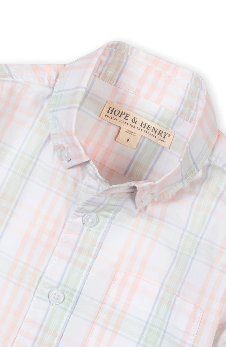 Hope & Henry Kids' Organic Long Sleeve Stretch Poplin Shirt, Alternate, color, Chateau Plaid