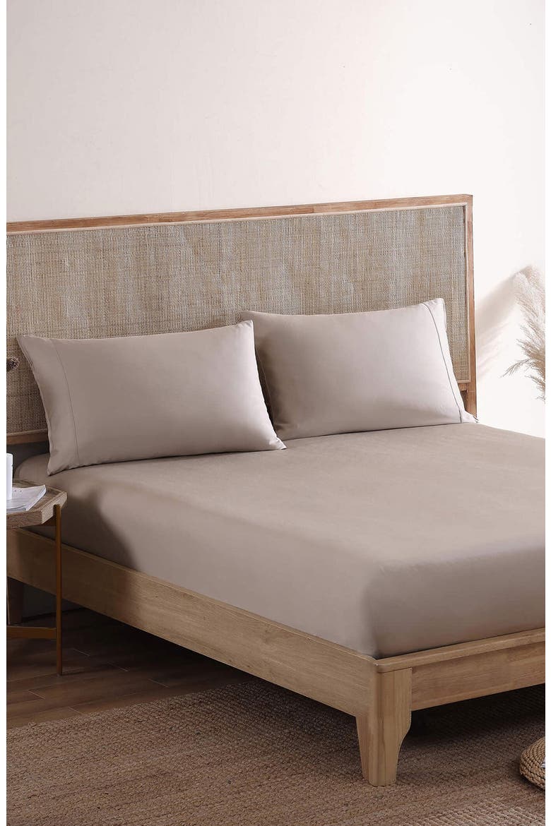 Premium Fitted Sheet, Alternate, color, TAUPE
