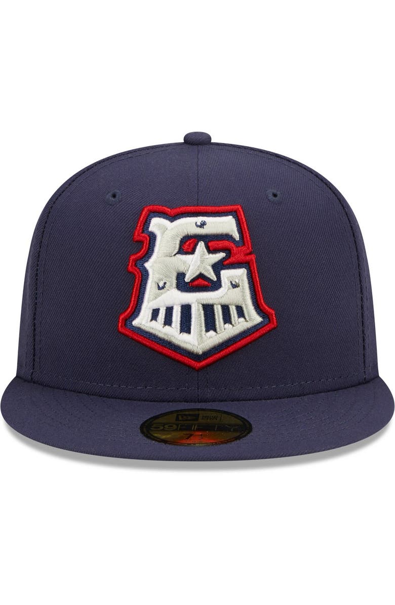 New Era Men's New Era Navy Round Rock Express Authentic Collection Team Home 59FIFTY Fitted Hat, Alternate, color, Navy
