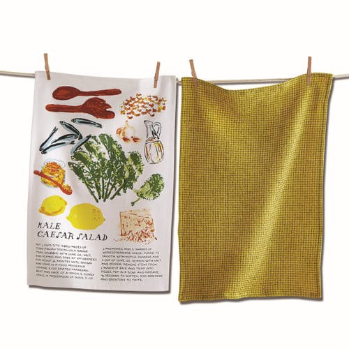 Tag Kale Caesar Salad Dishtowel Set Of 2 In Multi
