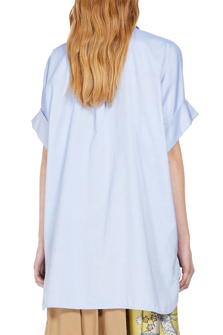Brema Short Sleeve Cotton Button-Up Shirt, Alternate, color, LIGHT BLUE
