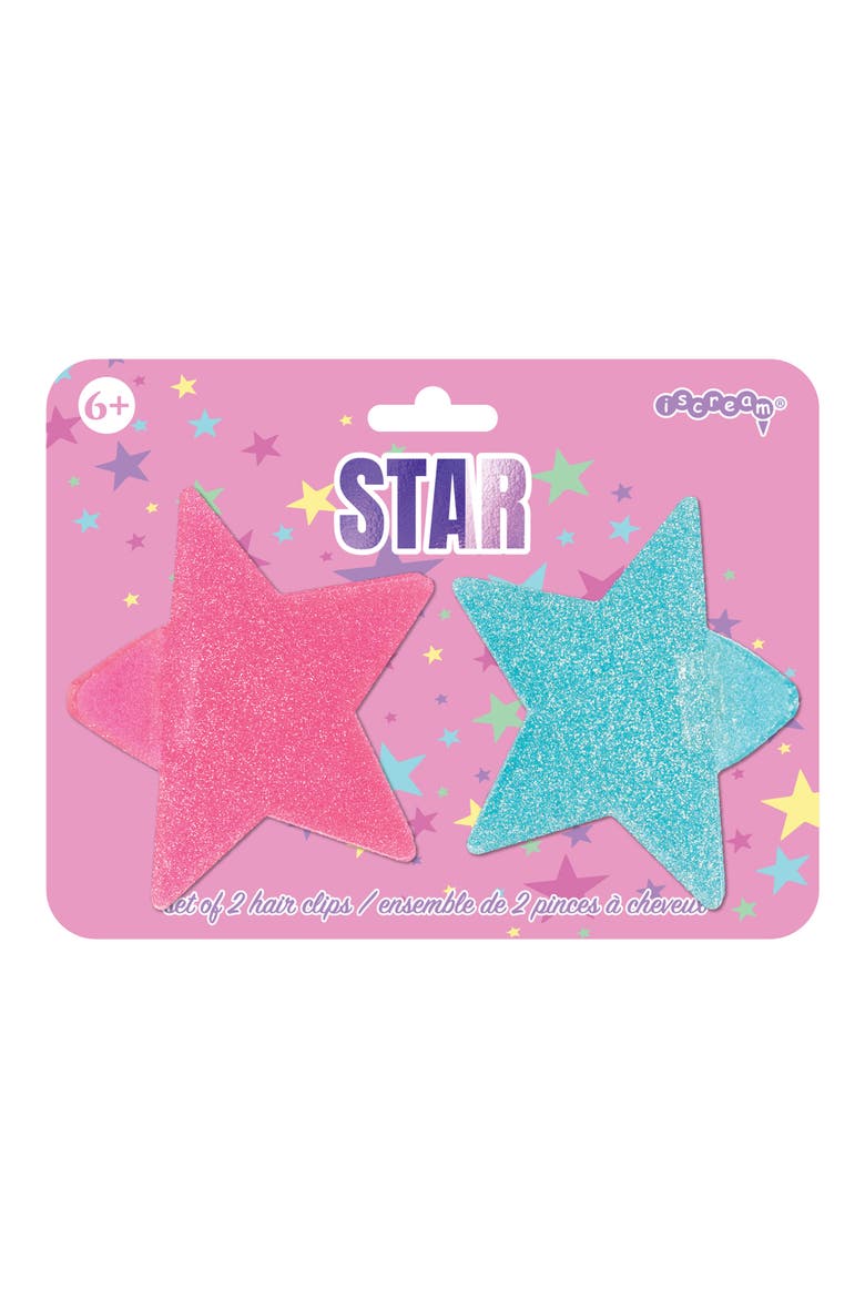 Kids' Shining Stars 2-Pack Hair Clips, Main, color, BLUE/ PINK ASSORTED