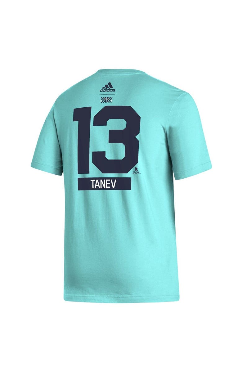 adidas Men's adidas Brandon Tanev Teal Seattle Kraken Reverse Retro 2.0 Name & Number T-Shirt, Alternate, color, 