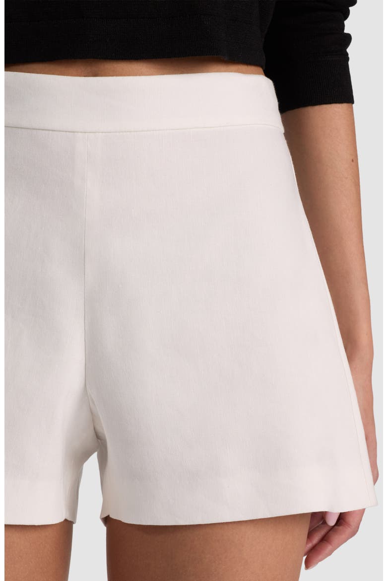 Hera Linen Blend Shorts, Alternate, color, OFF WHITE