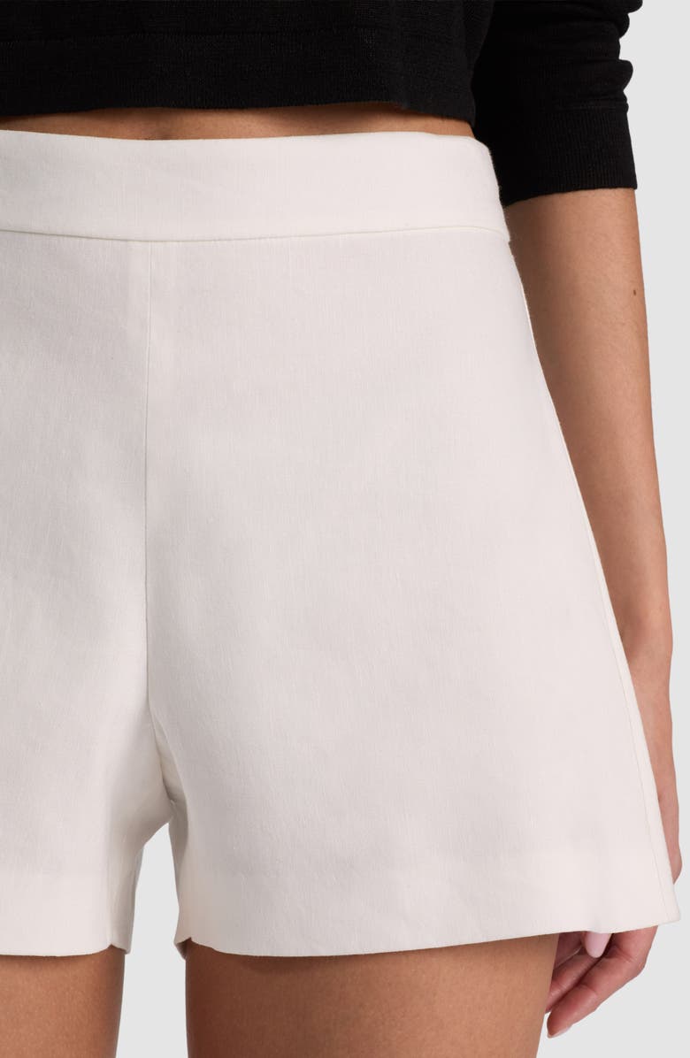 Alice + Olivia Hera Linen Blend Shorts, Alternate, color, Off White