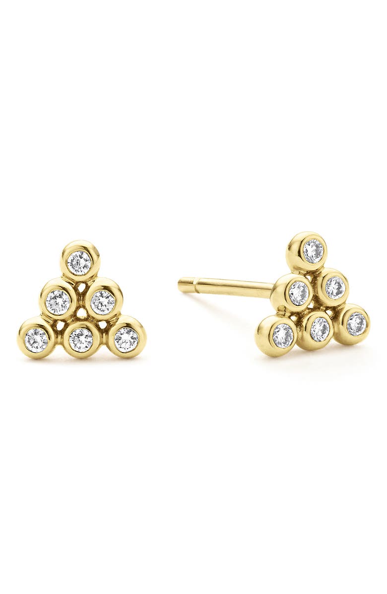 LAGOS KSL Diamond Triangle Stud Earrings, Alternate, color, Gold Diamond
