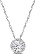 DELMAR Diamond Halo Pendant Necklace - 0.25ct.