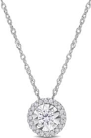 DELMAR Diamond Halo Pendant Necklace - 0.25ct.