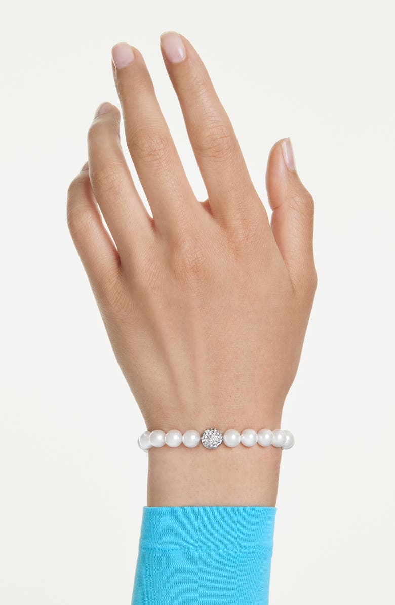 Swarovski Matrix Bracelet, Alternate, color, White/ Silver