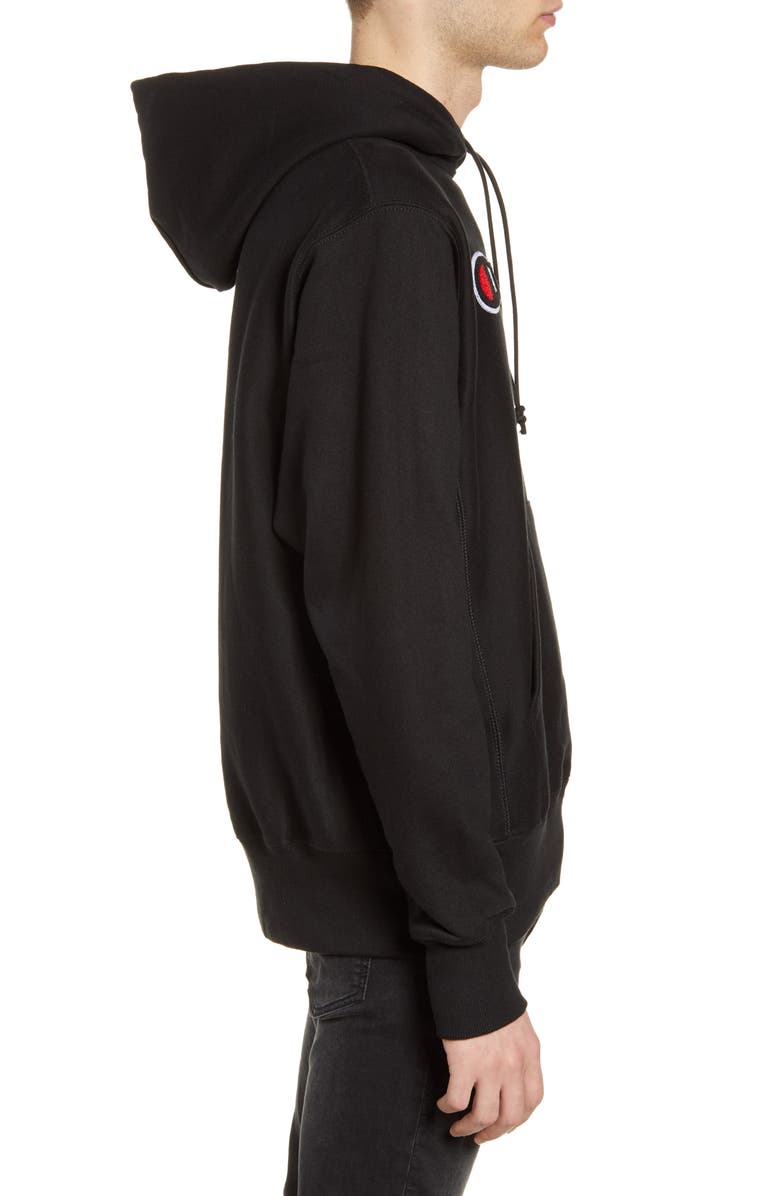 Champion Reverse Weave<sup>®</sup> Chenille Logo Hoodie, Alternate, color,