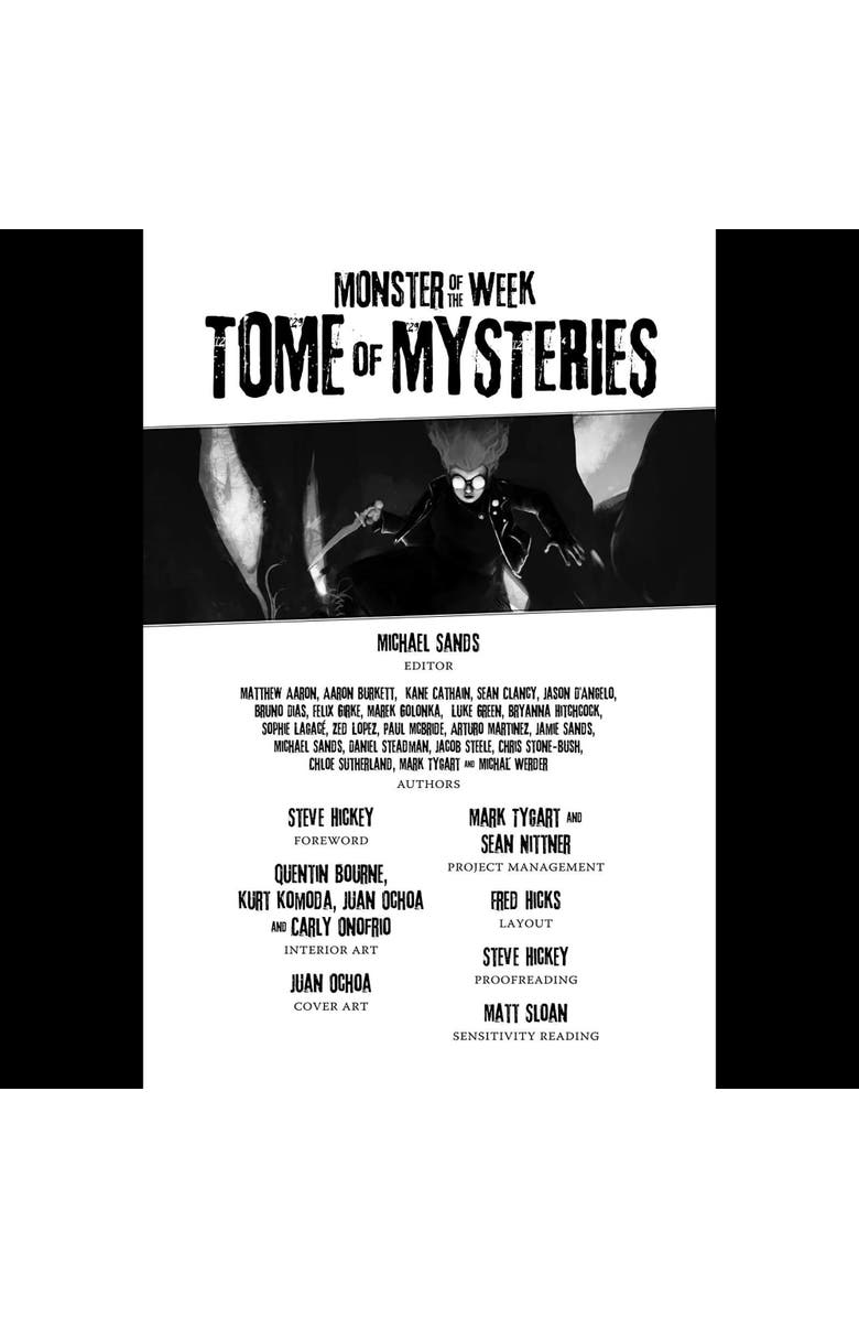 Evil Hat Monster Of The Week, Tome Of Mysteries Hardcover RPG Supplement Book, Alternate, color, Multicolored