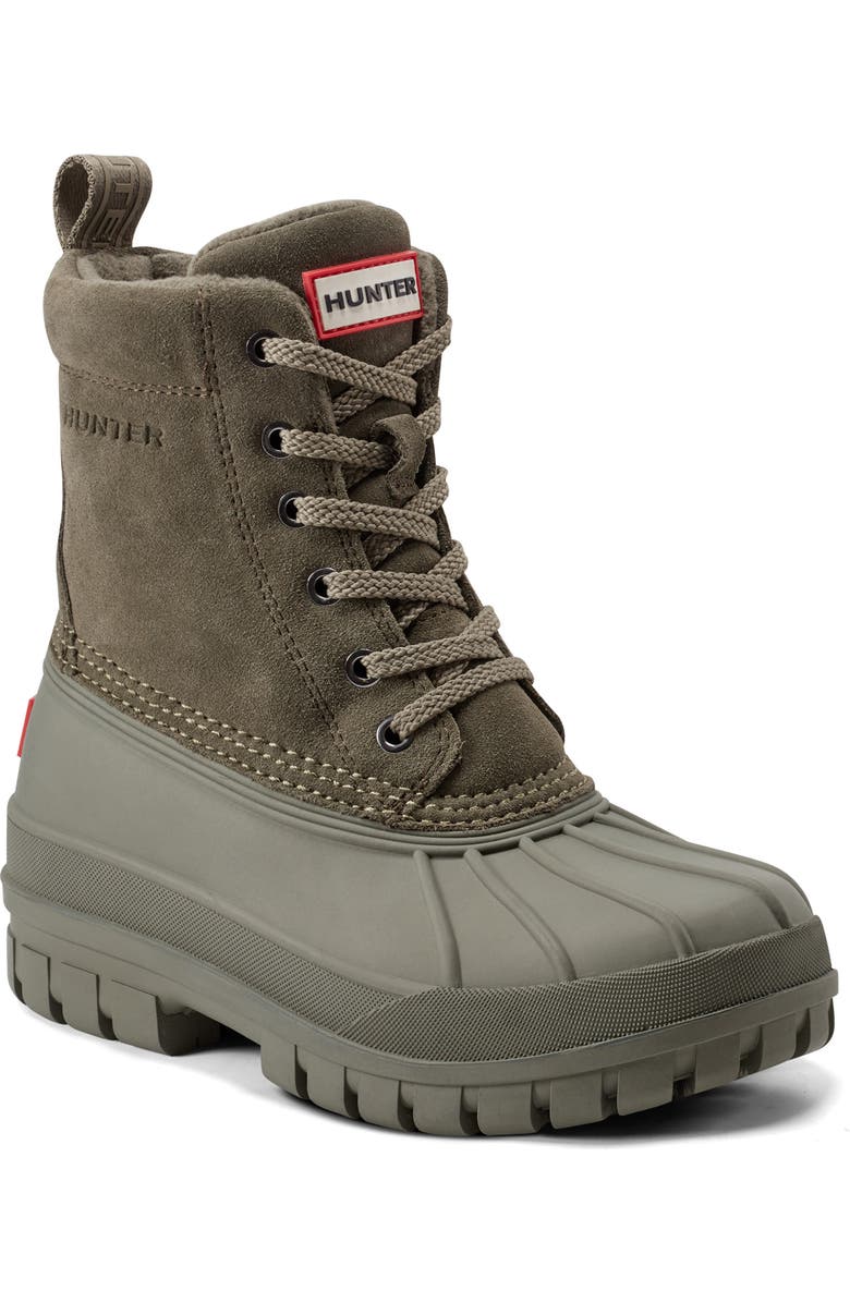 Hunter Sussex Insulated Waterproof Duck Boot, Main, color, Loch Olive/ Loch Olive