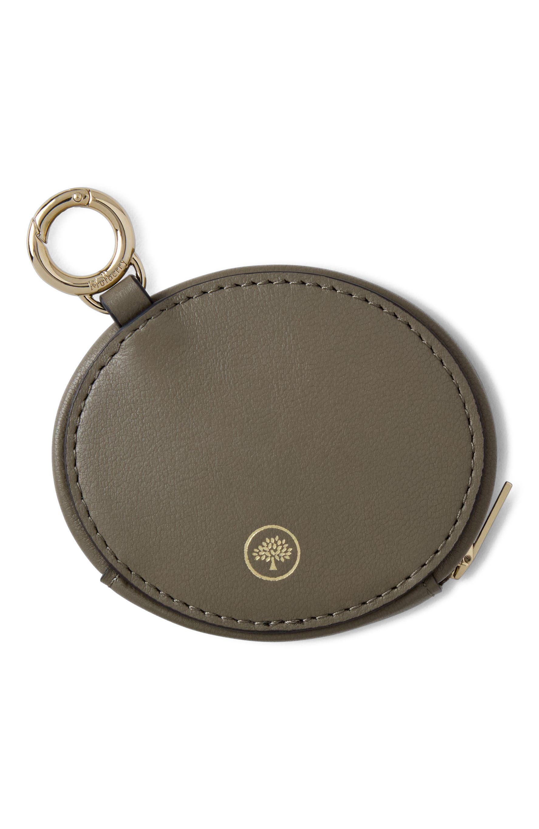 Mulberry Zipped Case Keyring, Alternate, color, Linen Green