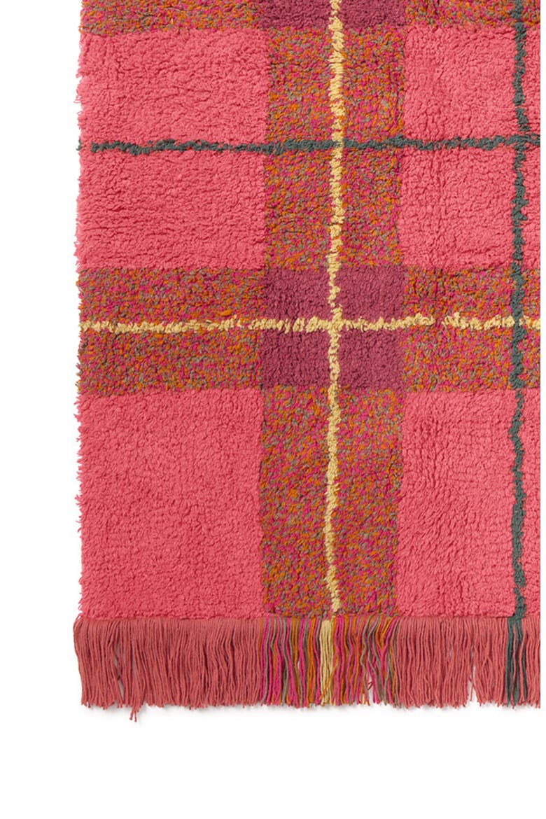 Tartan Washable Cotton Blend Area Rug, Alternate, color, RED