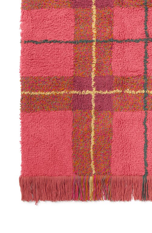 Lorena Canals Tartan Washable Cotton Blend Area Rug In Red