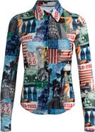 Alice + Olivia Jade Mesh Shirt