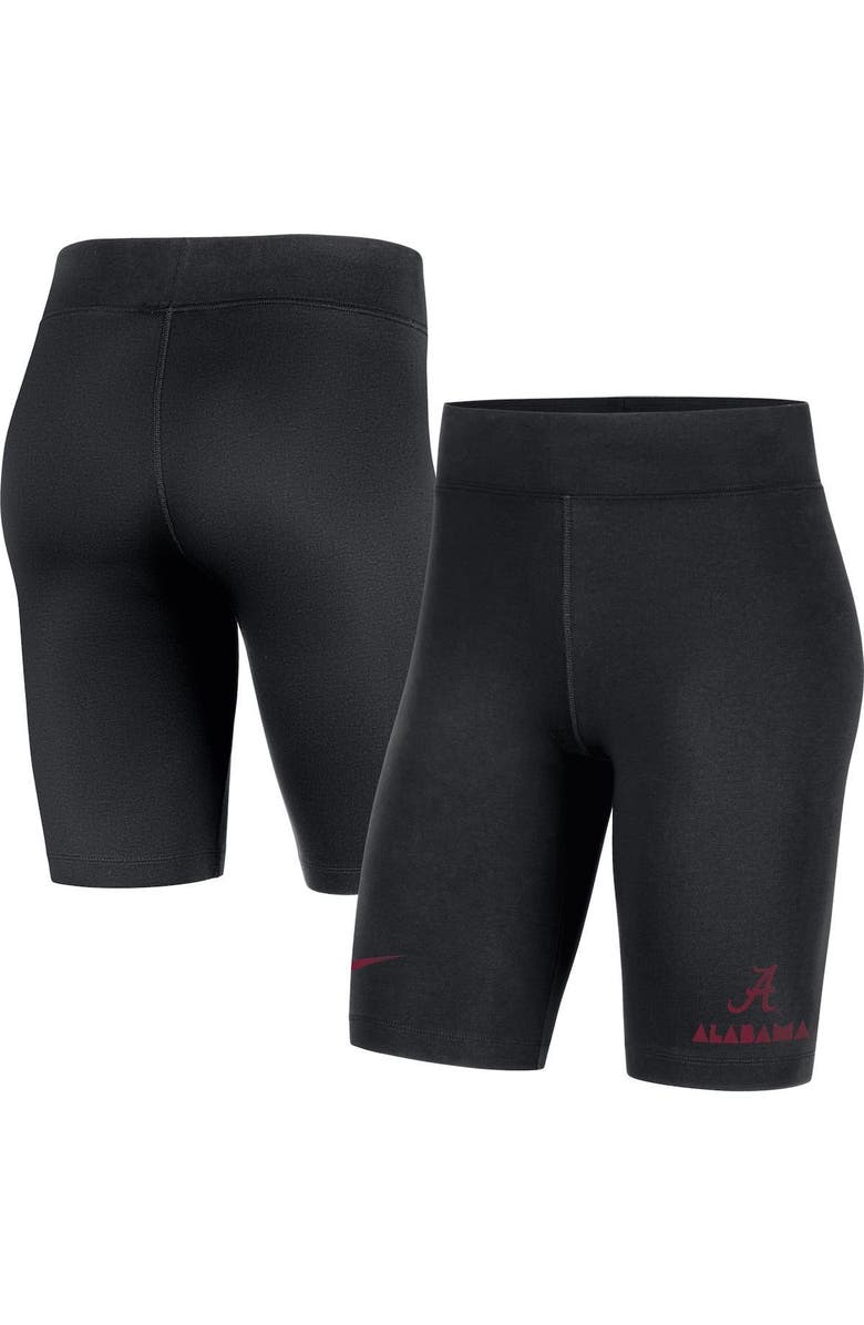 Nike Women's Nike Black Alabama Crimson Tide Essential Tri-Blend Bike Shorts, Main, color, 