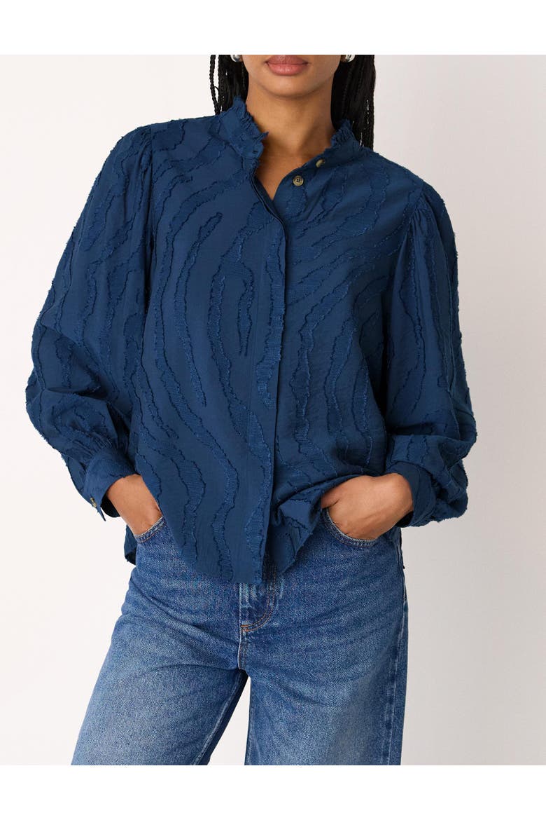 Animal Textured Shirt, Alternate, color, Navy