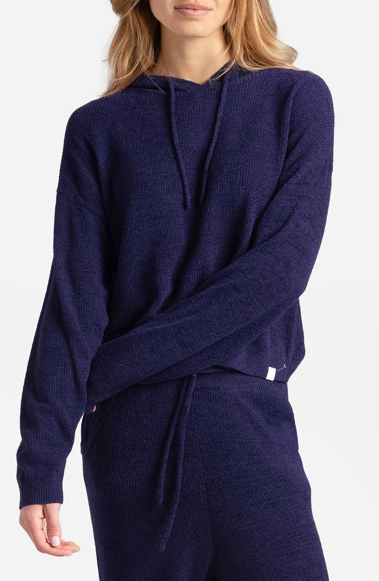 Sunday Citizen Open Knit Hoodie, Main, color, Maritime Blue