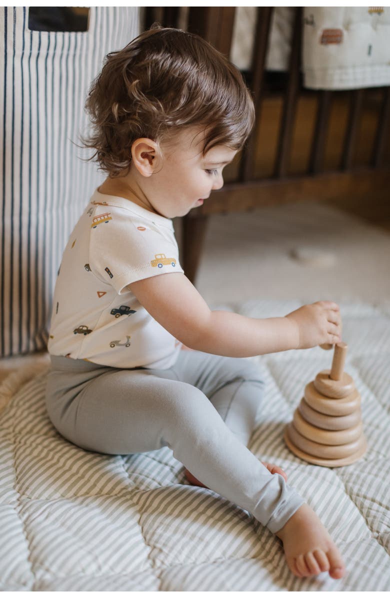 Pehr Essentials Organic Cotton Leggings, Alternate, color, Soft Sea