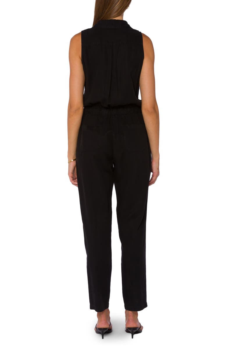 VELVET HEART Sleeveless Drawstring Waist Jumpsuit, Alternate, color, Black