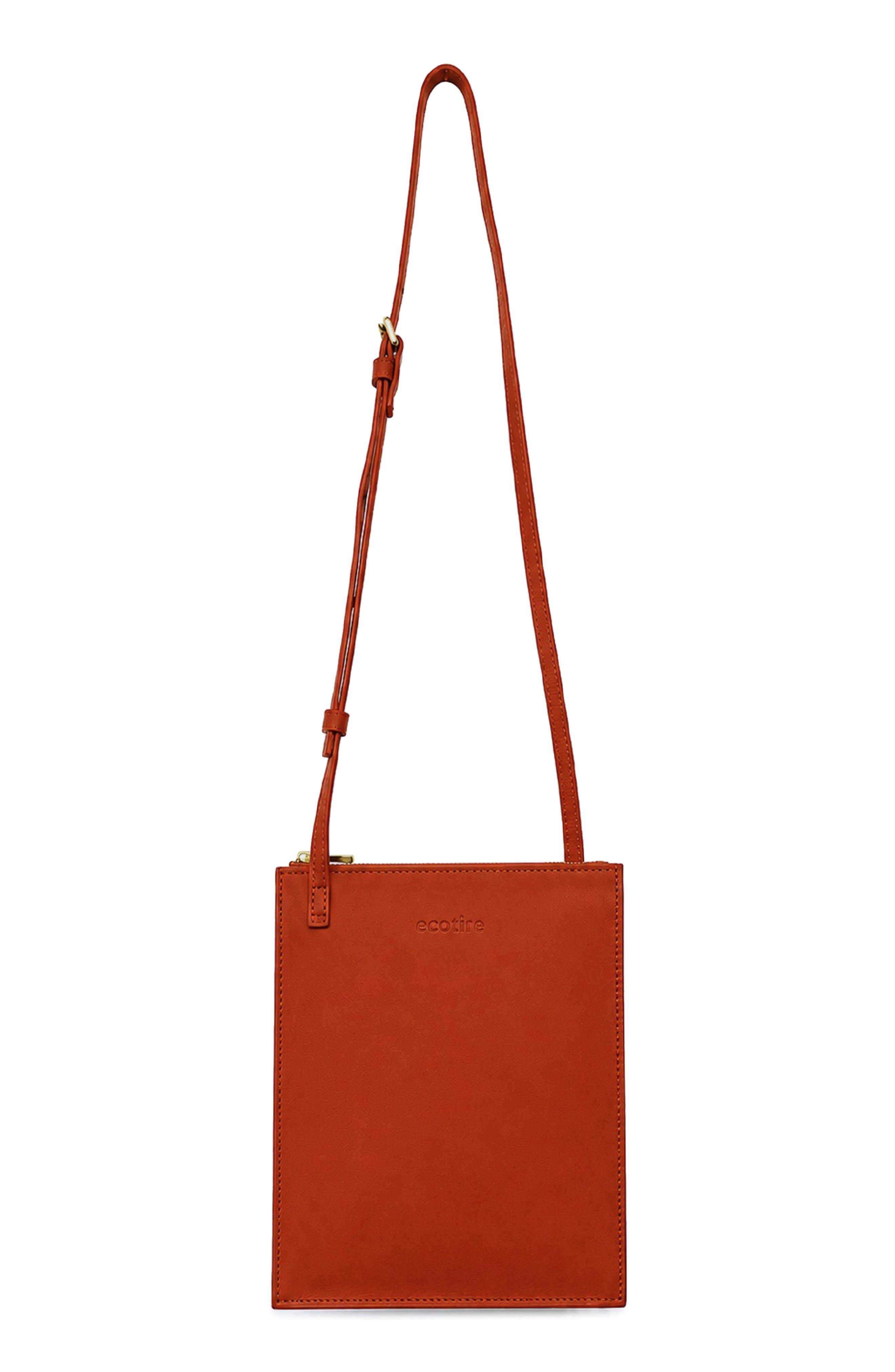 Polly Leather Crossbody Bag, Main, color, RUST