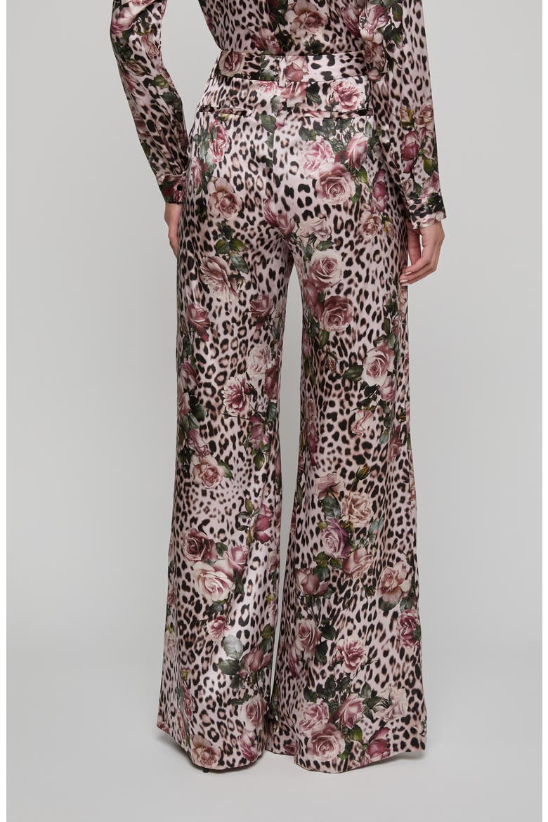 Pilar Silk Wide Leg Pants, Alternate, color, MULTI SMALL ROSE CHEETAH