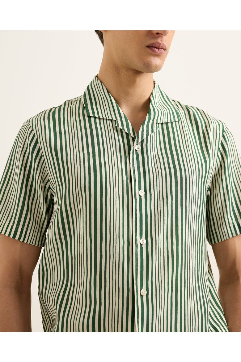 Hibbert Stripe Shirt, Alternate, color, CADDIE GREEN/WHITE