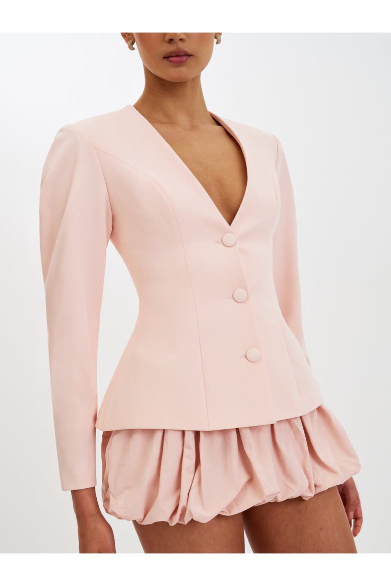 Savannah Peplum Blazer, Alternate, color, Tulip Pink