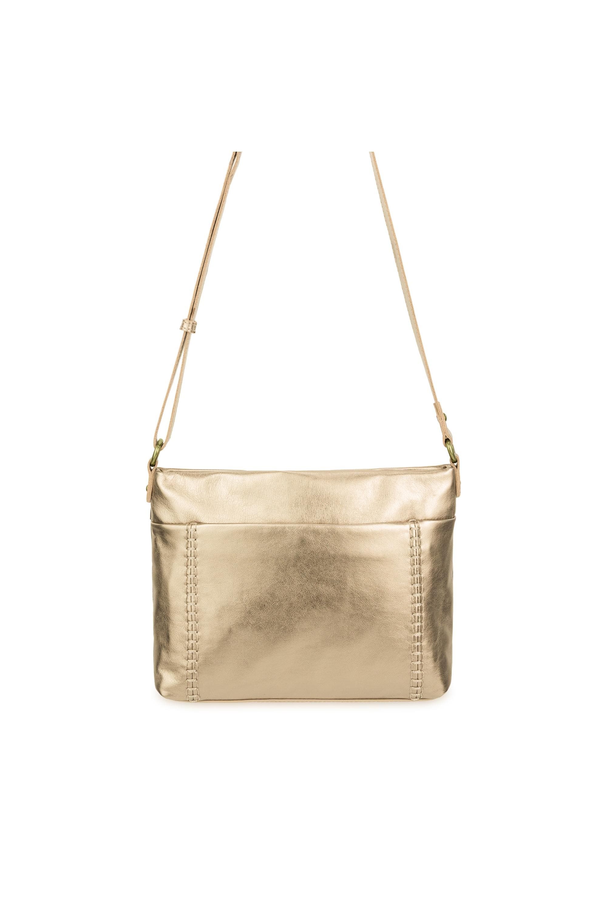 Melrose Crossbody Leather Bag, Alternate, color, Light Gold
