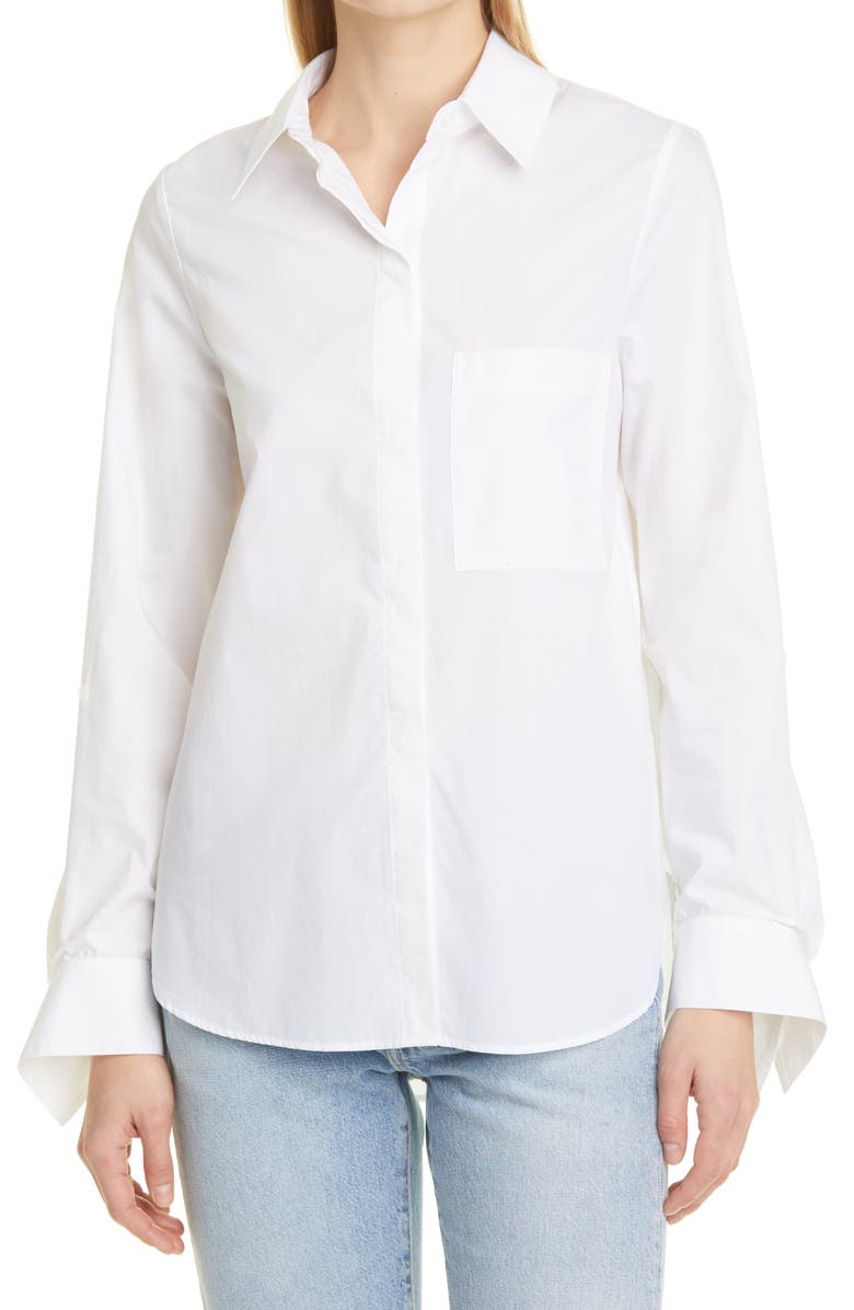 TWP The Boyfriend Cotton Button-Up Shirt, Main, color, 