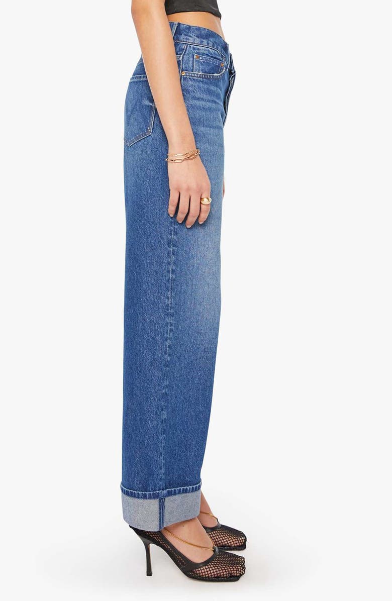 MOTHER The Smoothie Skimp Cuffed Wide Leg Jeans, Alternate, color, Hot Stuff