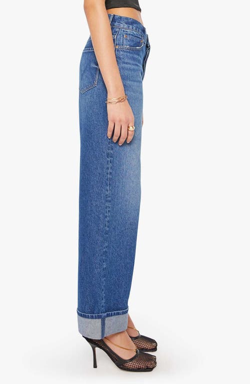 Mother The Smoothie Skimp Cuffed Wide Leg Jeans In Blue