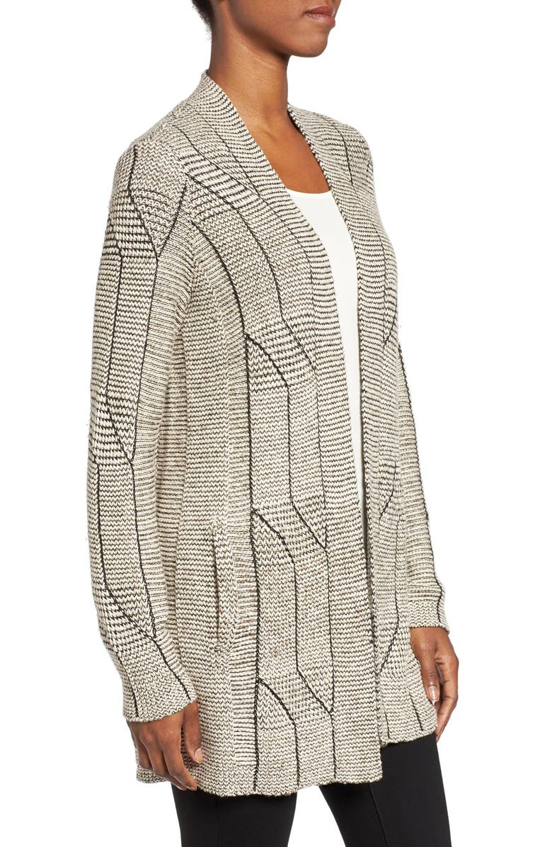 NIC+ZOE Cascading Cables Knit Cardigan, Alternate, color, 