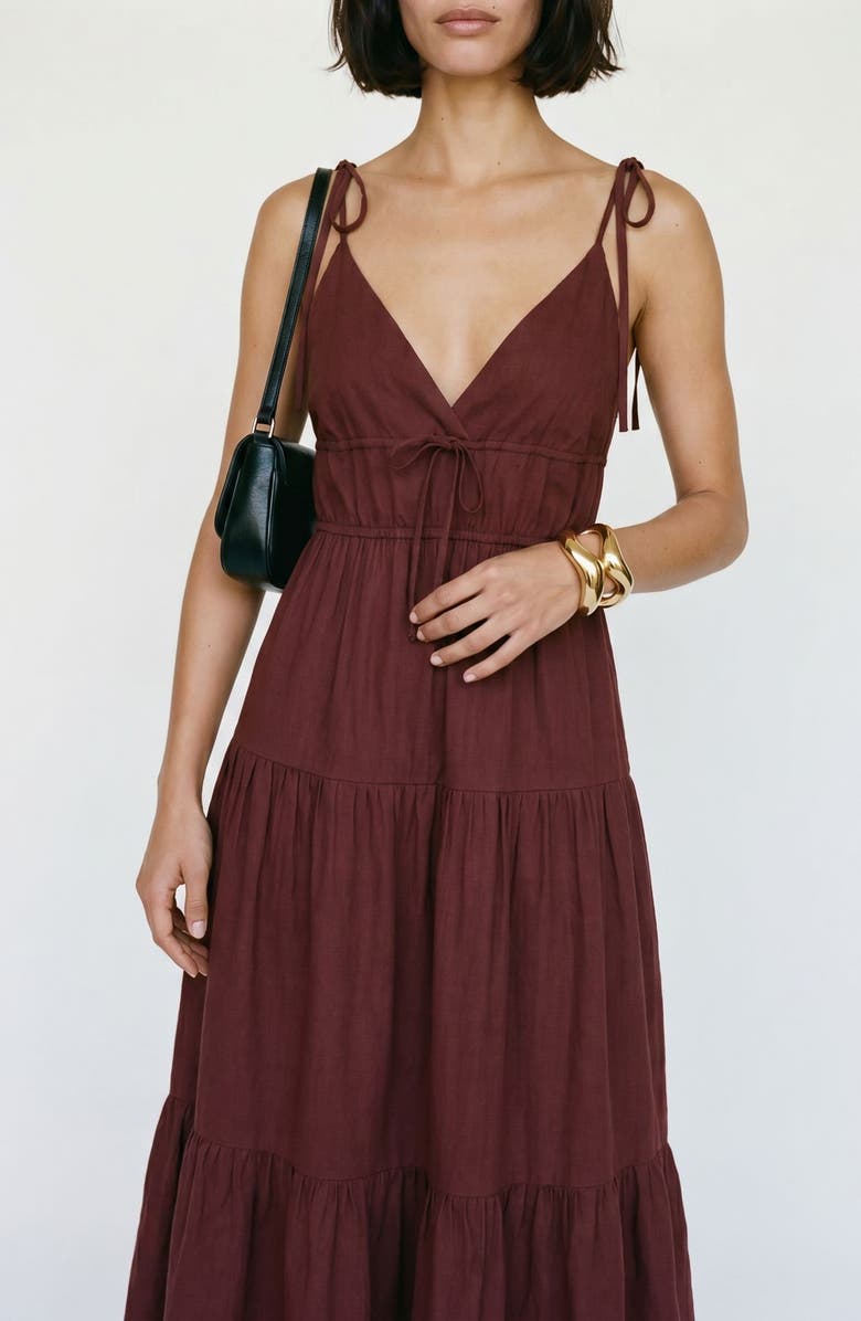 VERO MODA Athena Tiered Midi Dress, Alternate, color, 