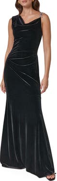 Donna Karan New York Stretch Velvet Gown