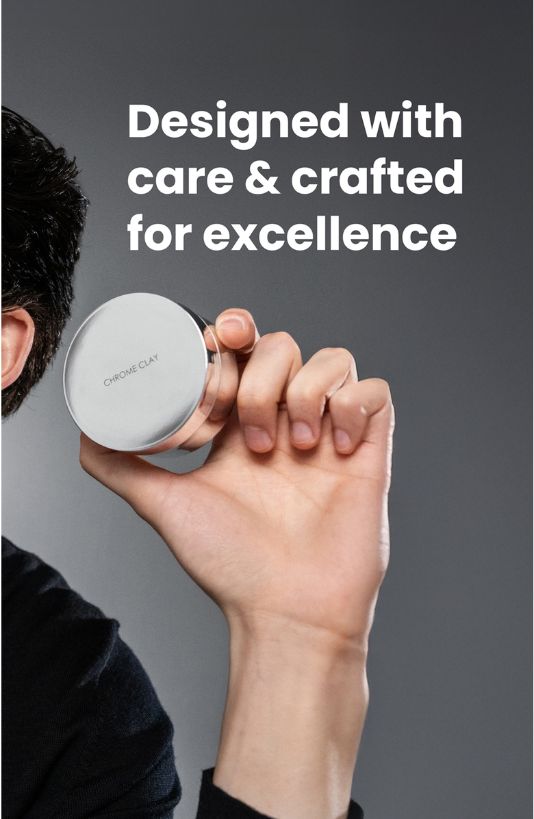 Forte Series Chrome Clay (2.5 oz),  Strong Hold, Matte Finish & Reworkable Texture., Alternate, color, Grey